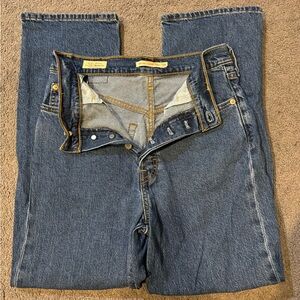 Levi's Blue High Rise Jeans Straight Leg